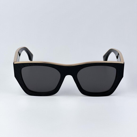 Fendi LEATHER LIMITED EDITION FE40126I 01A Men NEW AUTHENTIC Sunglasses Square - Picture 4 of 9